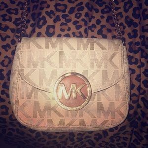 Michael Kors Logo Crossbody - Vanilla